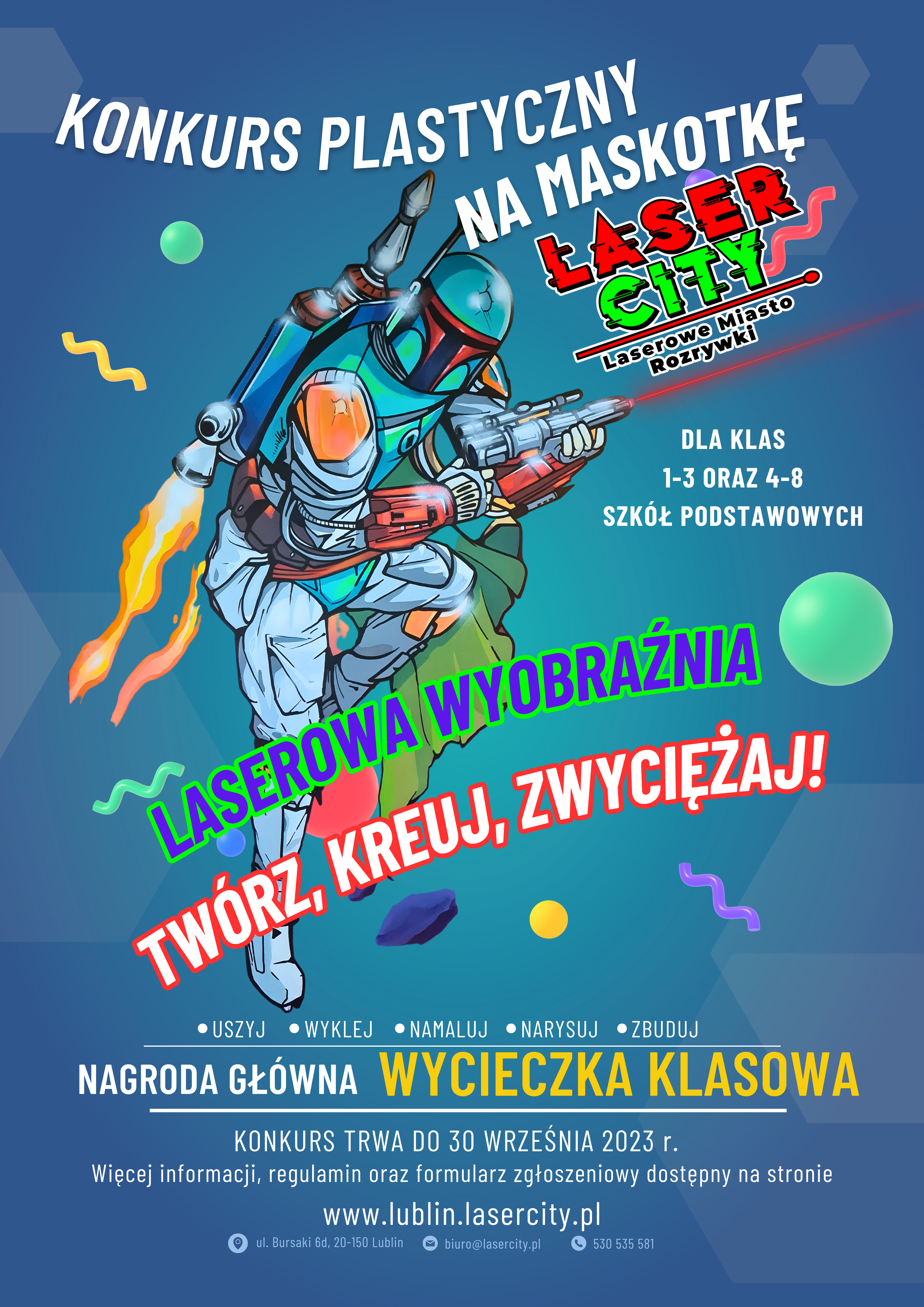 Blue Design Contest Poster (Karta pracy (A4 Orientacja pionowa)) (1)
